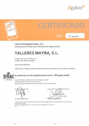 Certificación ISO-9001:2008